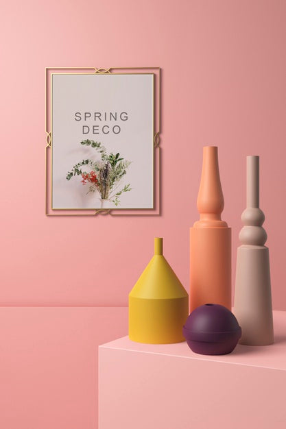 Spring Deco Concept Mock-Up Psd