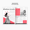 Spring Fashion Trends Inner Double-Pages Newspaper Psd