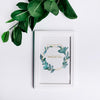 Spring Frame Mockup With Decorative Leaves In Top View Psd