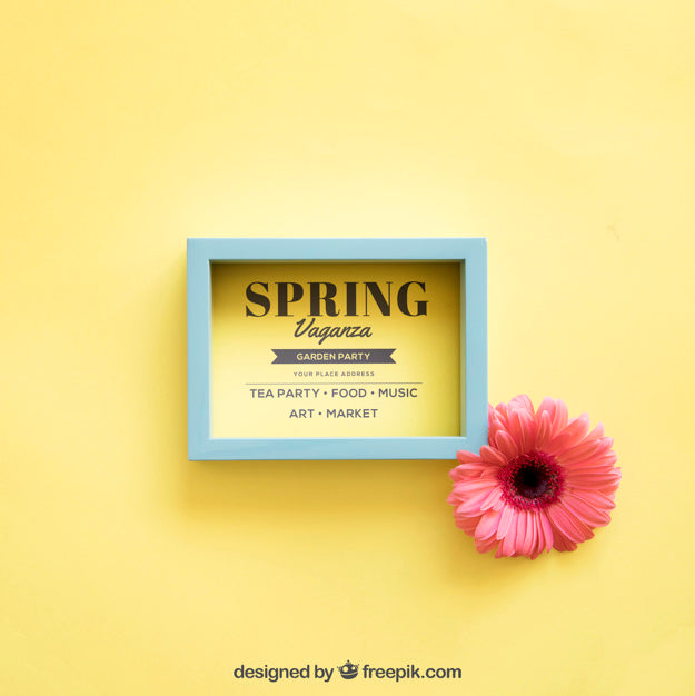 Spring Mock Up With Frame Psd