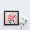 Spring Mockup With Black Frame Psd