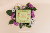 Spring Mockup With Card On Flowers Psd