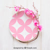 Spring Mockup With Pink Plate Psd