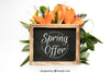 Spring Mockup With Slate Psd