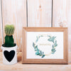 Spring Mockup With Wooden Frame And Cactus Psd
