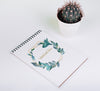 Spring Notebook Mockup With Decorative Cactus Psd