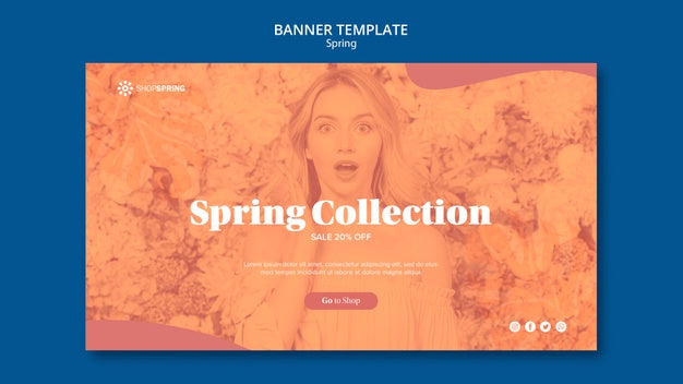 Spring Sale Collection Banner Template Psd