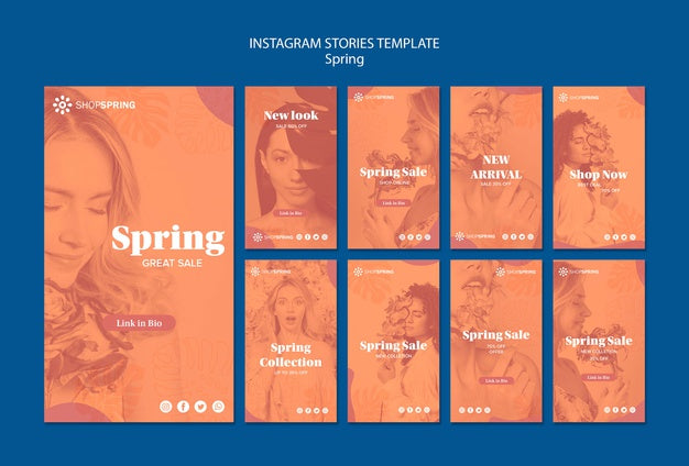 Spring Sale Instagram Stories Template Psd