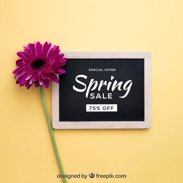 Spring Sale Mock Up With Slate Psd