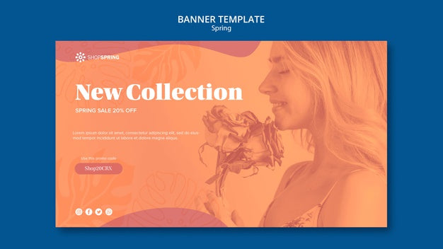 Spring Sale New Collection Banner Template Psd