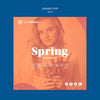 Spring Shopping Square Flyer Psd