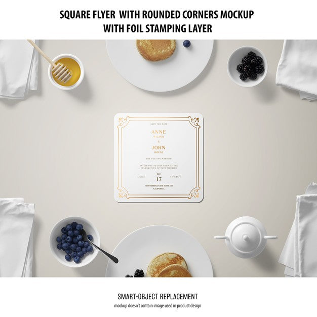 Sqaure Flyer Mockup Psd