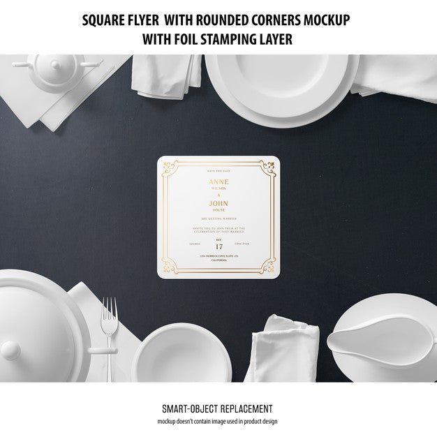 Sqaure Flyer Mockup Psd