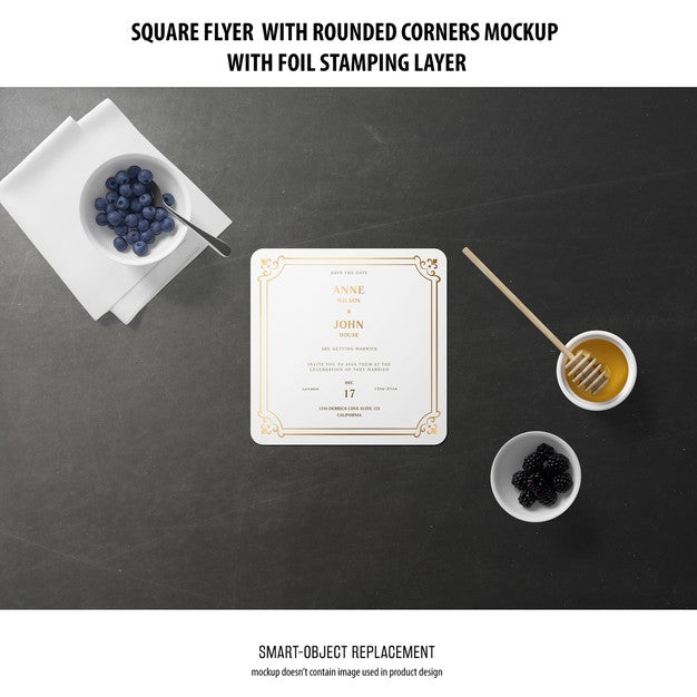 Sqaure Flyer Mockup Psd