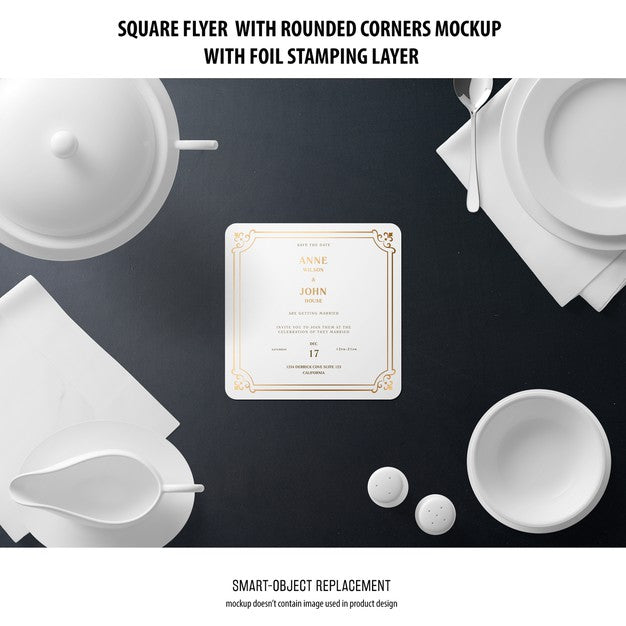 Sqaure Flyer Mockup Psd
