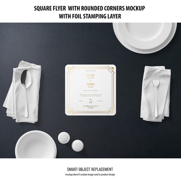 Sqaure Flyer Mockup Psd