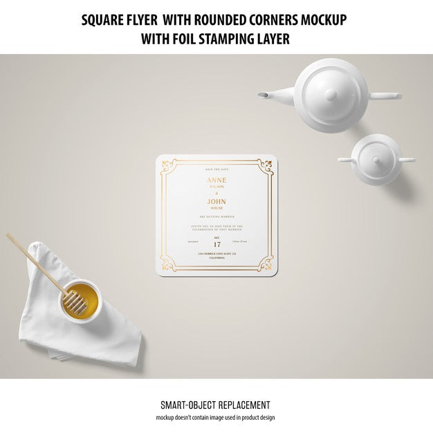 Sqaure Flyer Mockup Psd