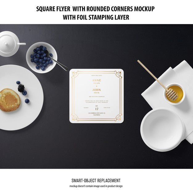 Sqaure Flyer Mockup Psd