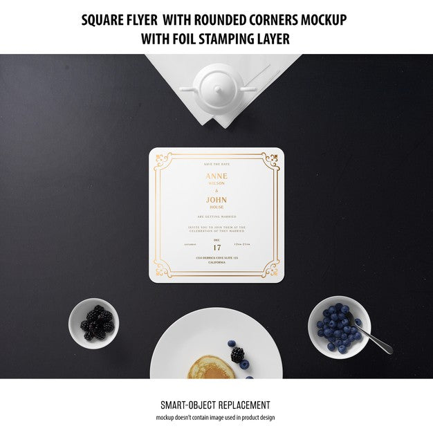 Sqaure Flyer Mockup Psd