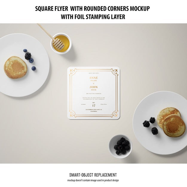 Sqaure Flyer Mockup Psd