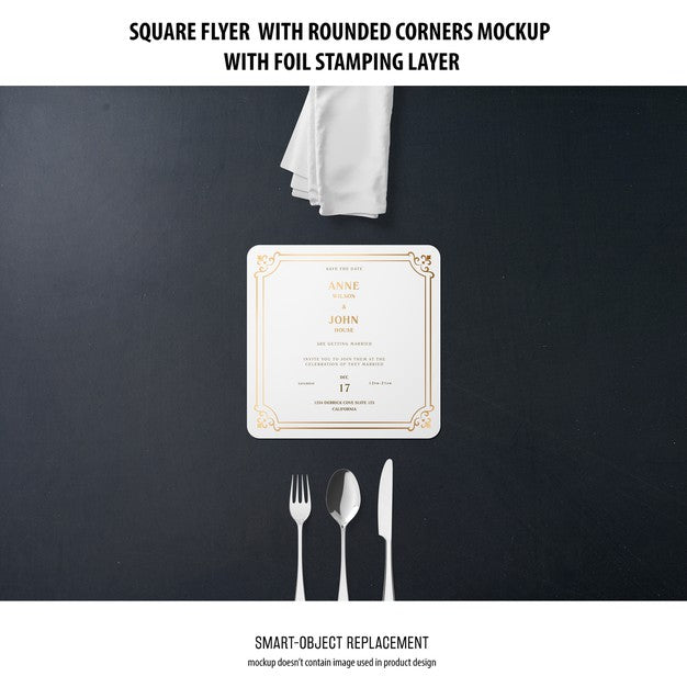 Sqaure Flyer Mockup Psd