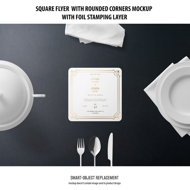 Sqaure Flyer Mockup Psd