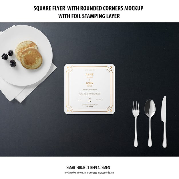 Sqaure Flyer Mockup Psd
