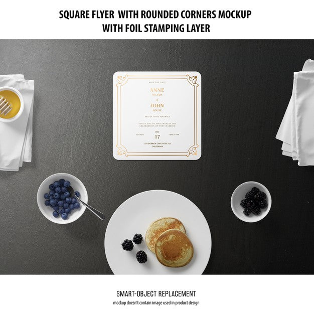 Sqaure Flyer Mockup Psd