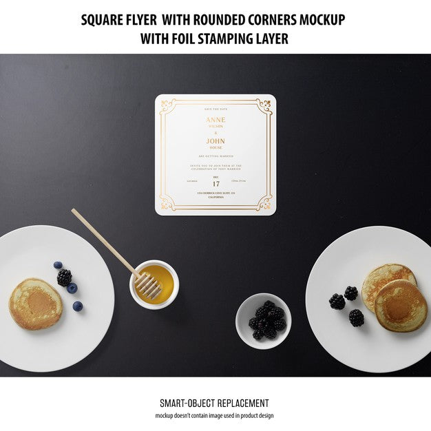 Sqaure Flyer Mockup Psd