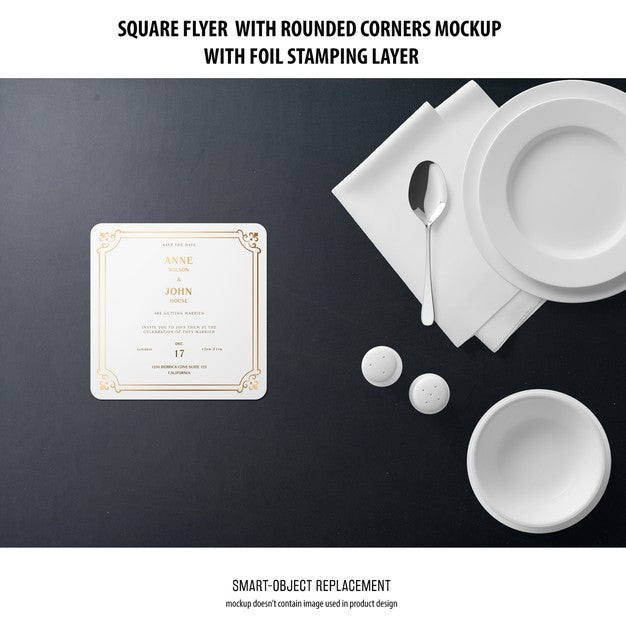 Sqaure Flyer Mockup Psd