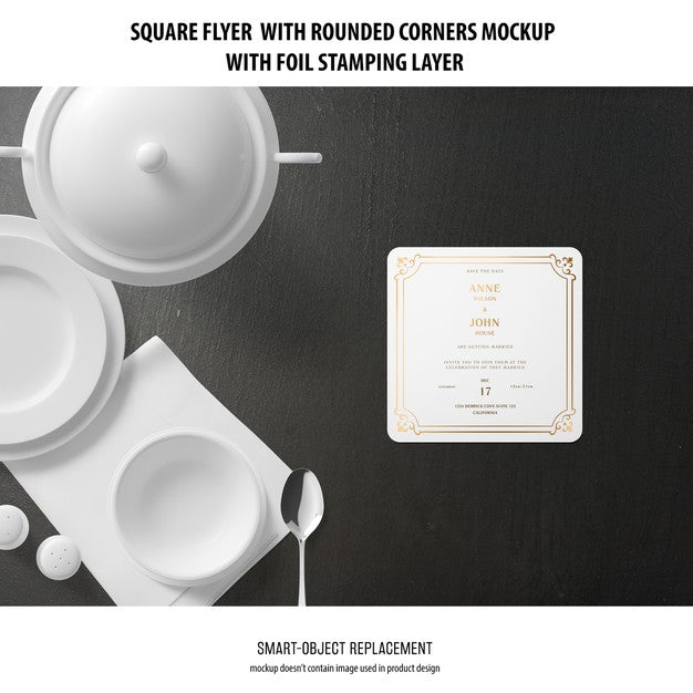 Sqaure Flyer Mockup Psd