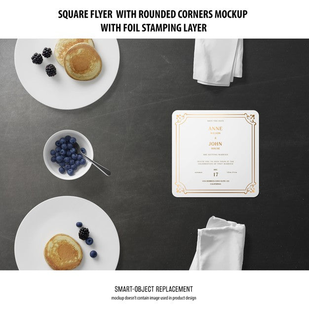 Sqaure Flyer Mockup Psd