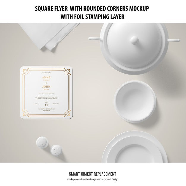 Sqaure Flyer Mockup Psd
