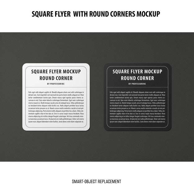 Sqaure Flyer Mockup Psd