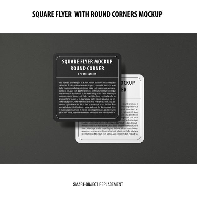 Sqaure Flyer Mockup Psd