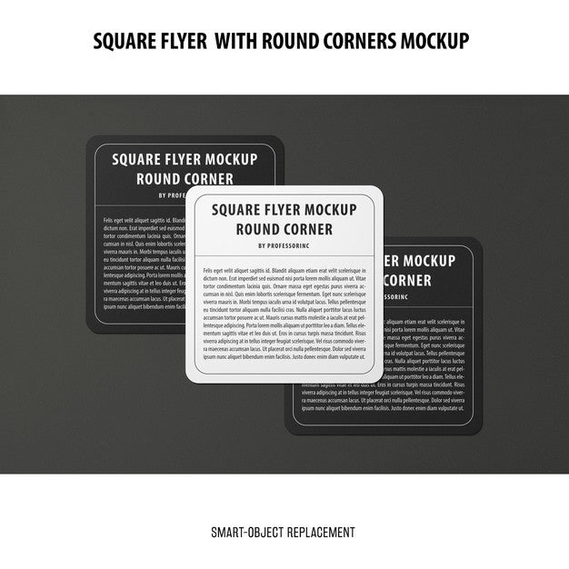 Sqaure Flyer Mockup Psd