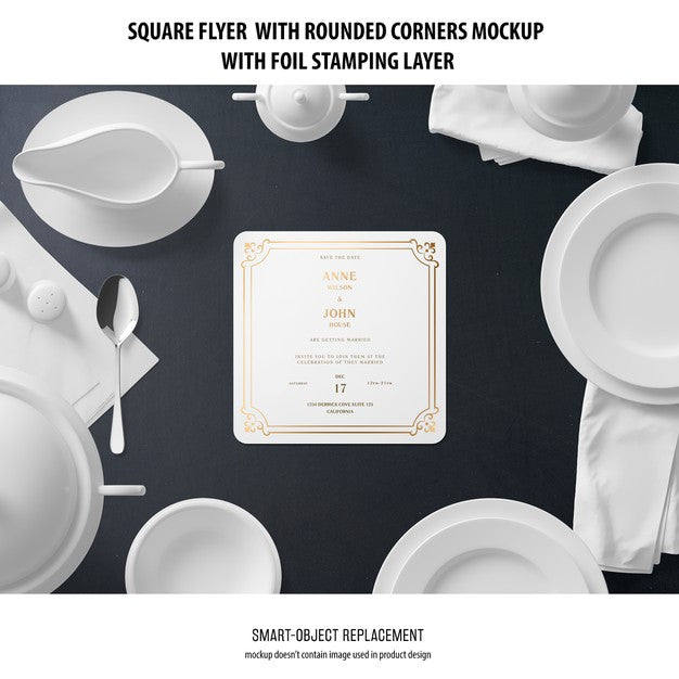 Sqaure Flyer Mockup Psd