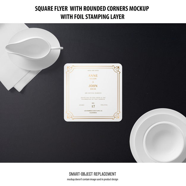 Sqaure Flyer Mockup Psd