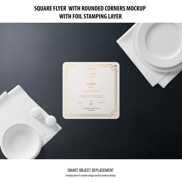 Sqaure Flyer Mockup Psd