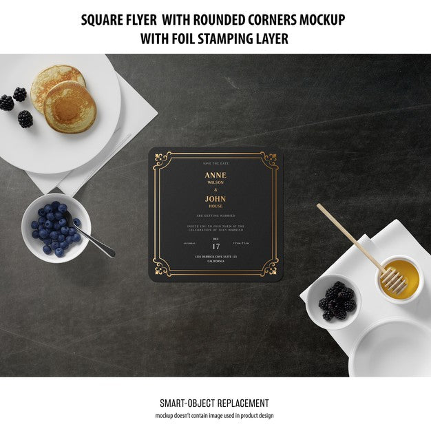 Sqaure Flyer Mockup Psd