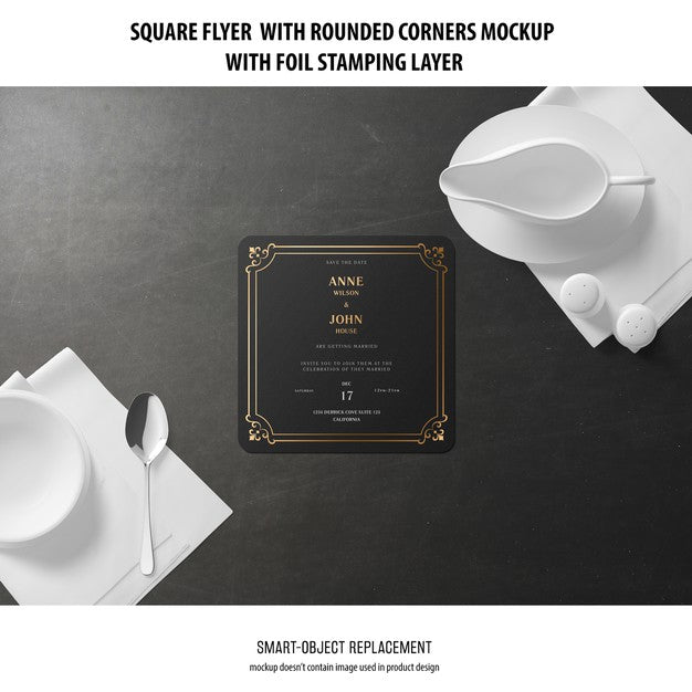 Sqaure Flyer Mockup Psd