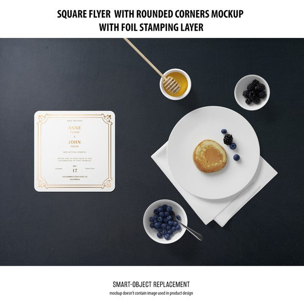 Sqaure Flyer Mockup Psd