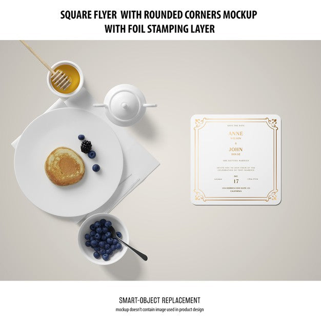 Sqaure Flyer Mockup Psd