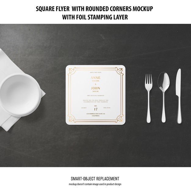 Sqaure Flyer Mockup Psd