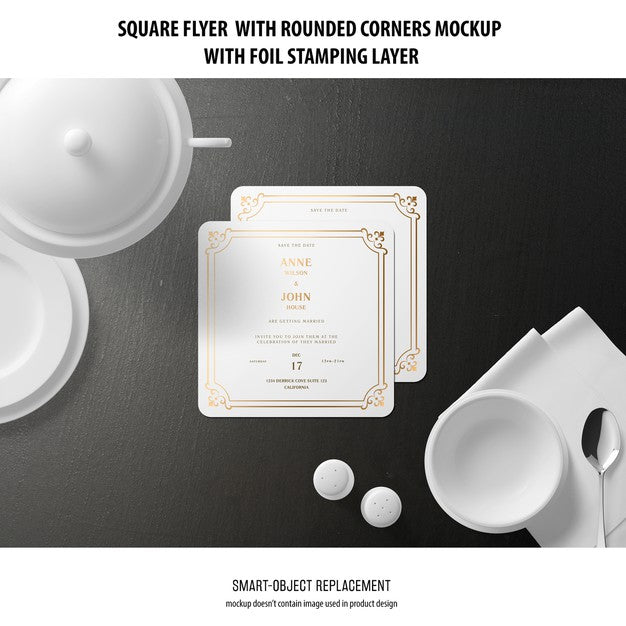 Sqaure Flyer Mockup Psd