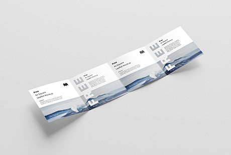 Square 4-Fold Leaflet Mockup