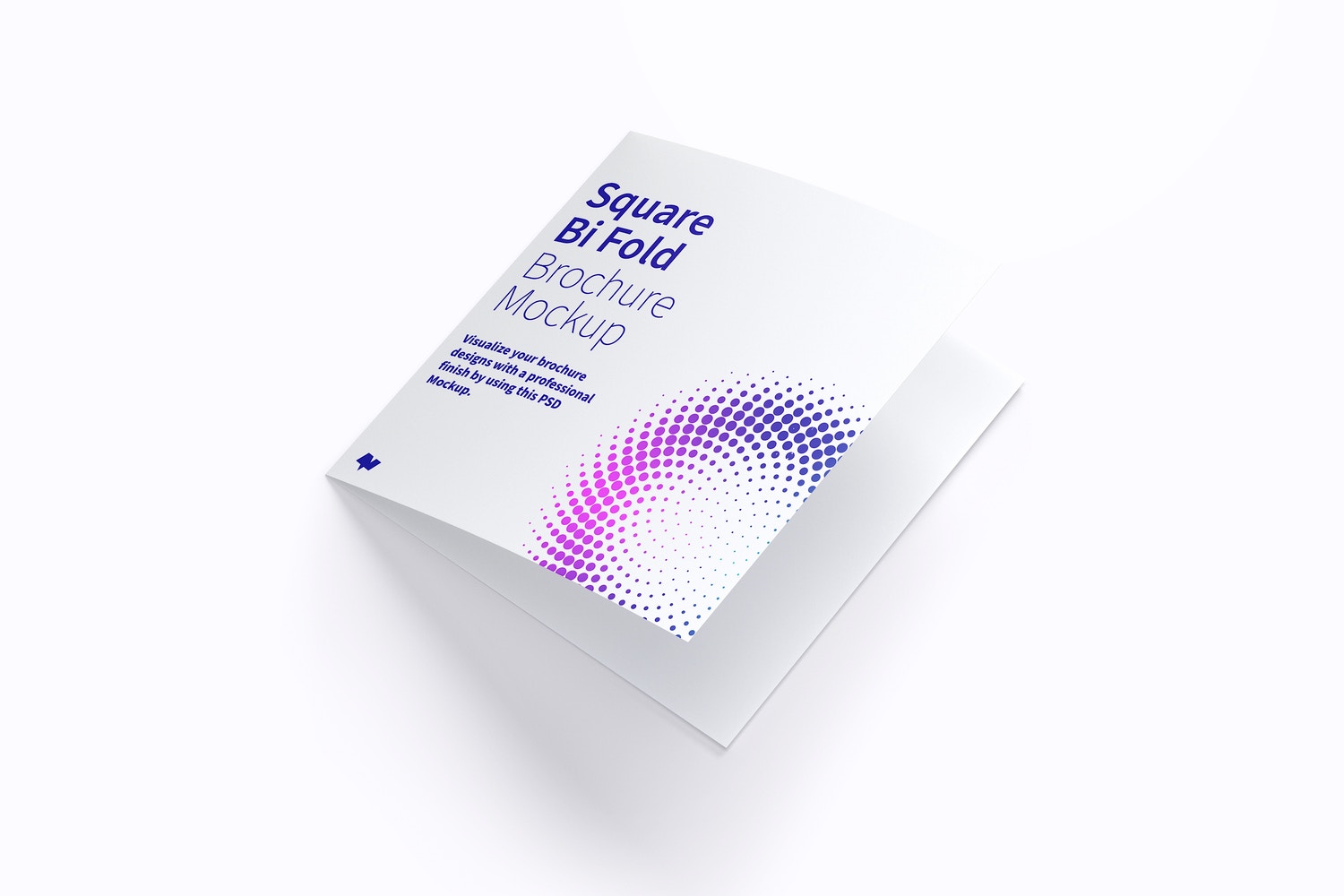 Square Bi Fold Brochure Mockup 01