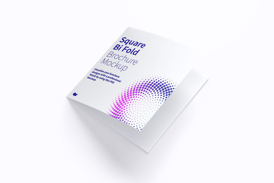 Square Bi Fold Brochure Mockup 01