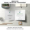 Square Bi-Fold Brochure Or Greeting Card Mockup From Above Psd