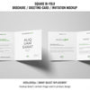 Square Bi-Fold Brochure Or Greeting Card Mockup Of Two On White Background Psd